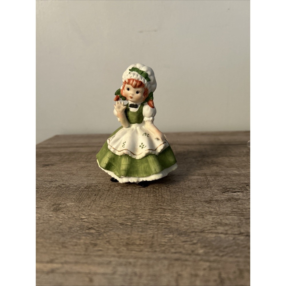 LEFTON Vintage St. Patrick Irish Figurines Leprechaun Only Girl Matte KW4461